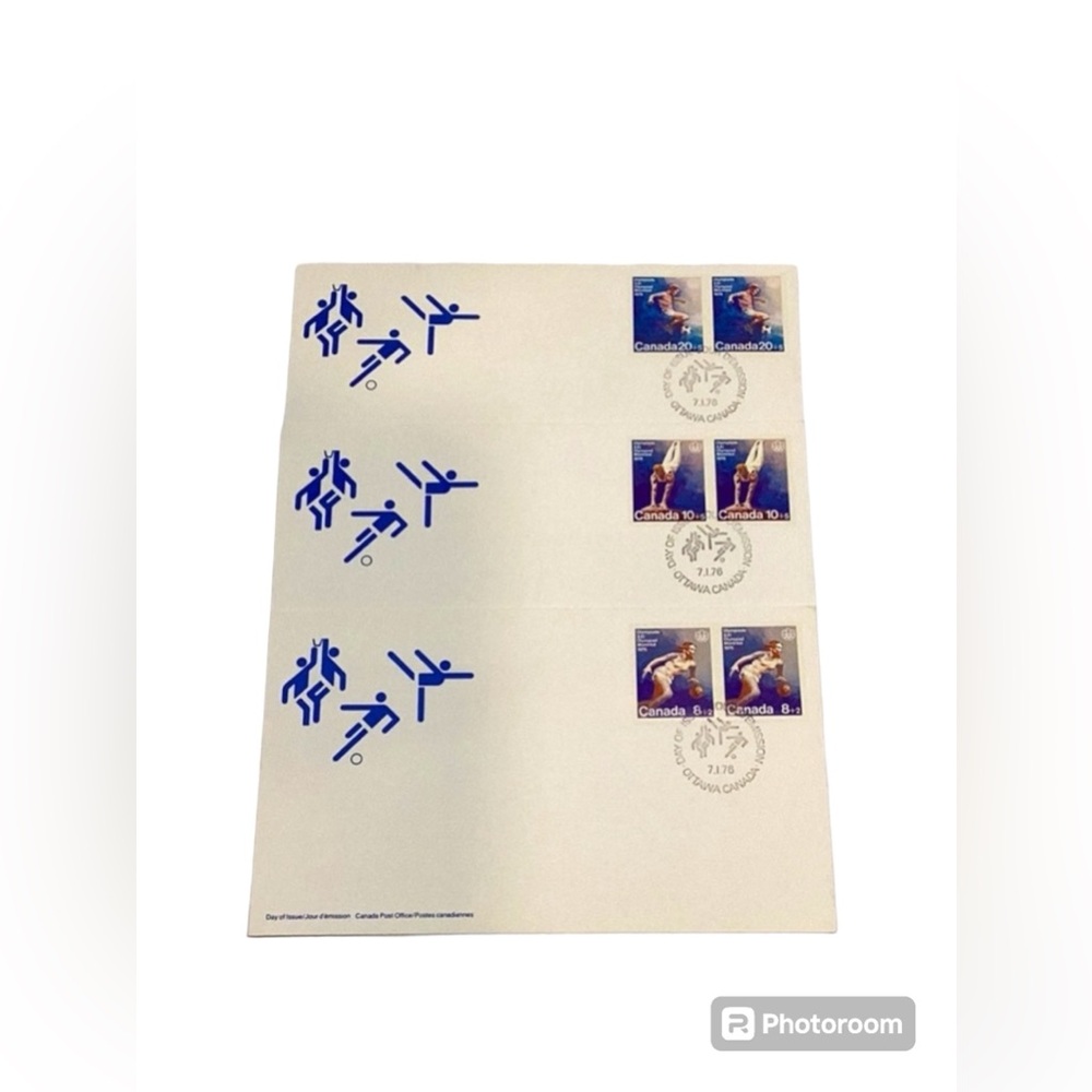 💚 1976 Montreal Olympics First Day Issue Stamps Cover Set